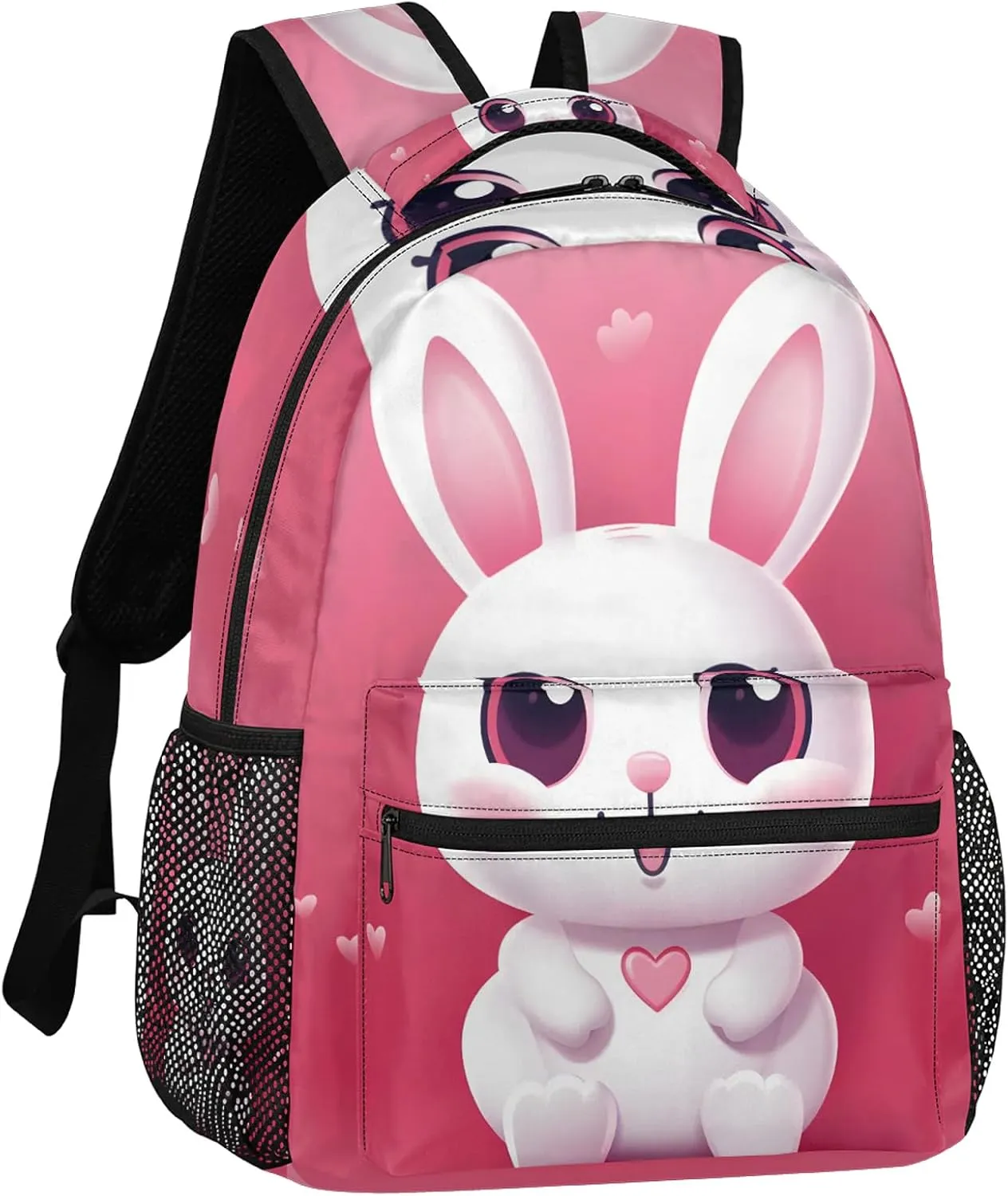 Backpack Big Eyes Bunny Book Bags Laptop Backpacks Lightweight Multipurpose Daypack for Men Women Travel Hiking