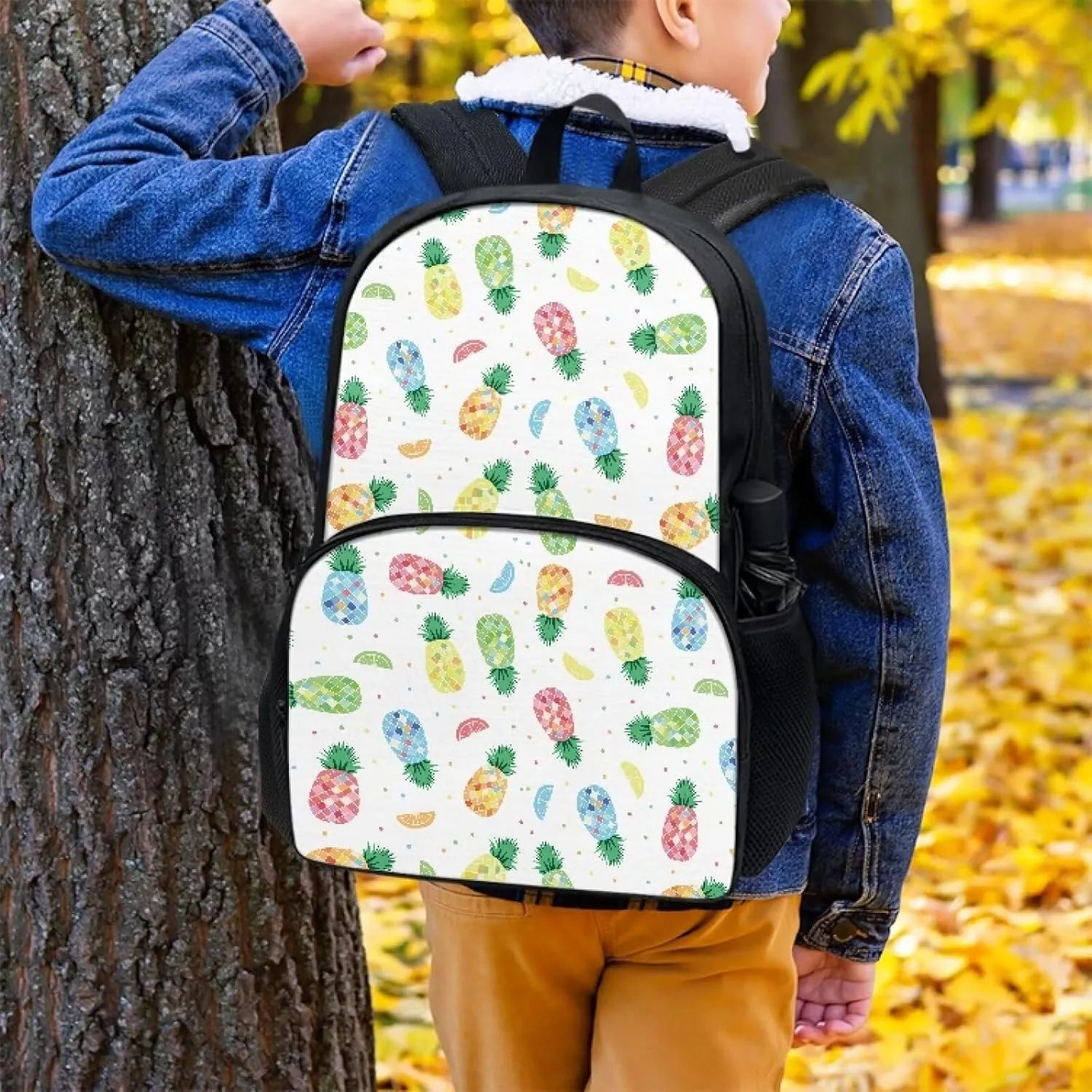 Backpack for Back to School Colourful Pineapple High School Backpacks for Girls Boys 17 Inch Laptop School Backpack Kindergarten Elementary Middle Schoolbag for Teens Students Travel Daypack