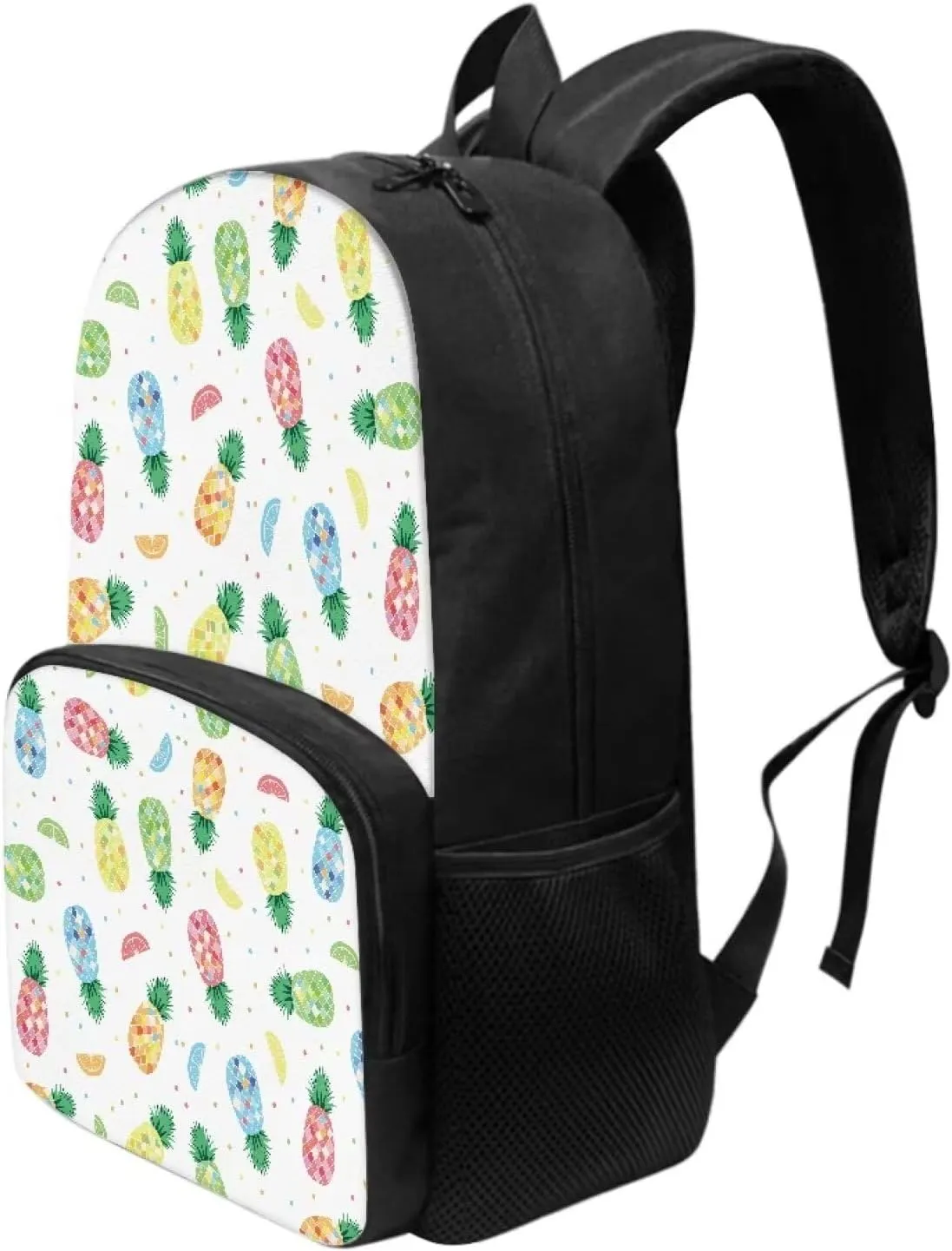 Backpack for Back to School Colourful Pineapple High School Backpacks for Girls Boys 17 Inch Laptop School Backpack Kindergarten Elementary Middle Schoolbag for Teens Students Travel Daypack