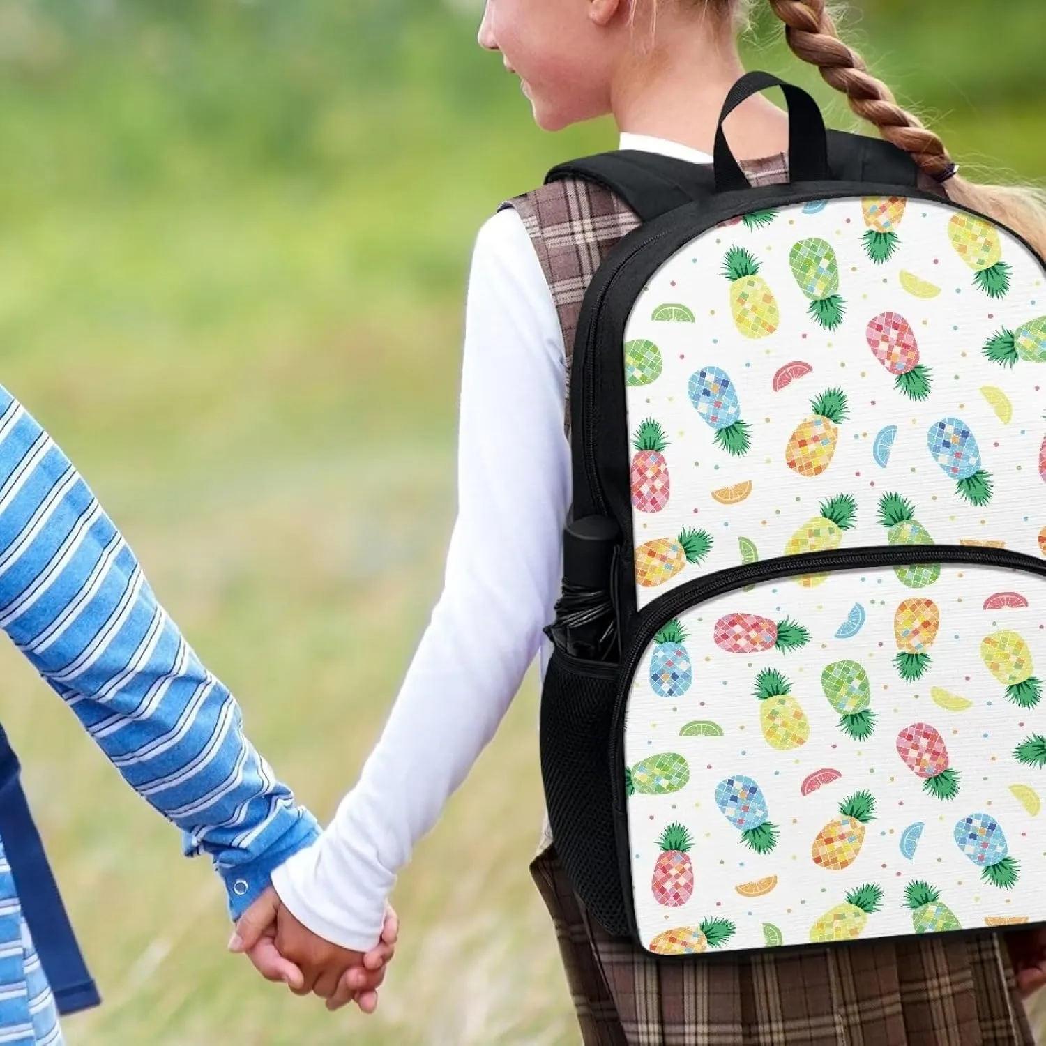 Backpack for Back to School Colourful Pineapple High School Backpacks for Girls Boys 17 Inch Laptop School Backpack Kindergarten Elementary Middle Schoolbag for Teens Students Travel Daypack