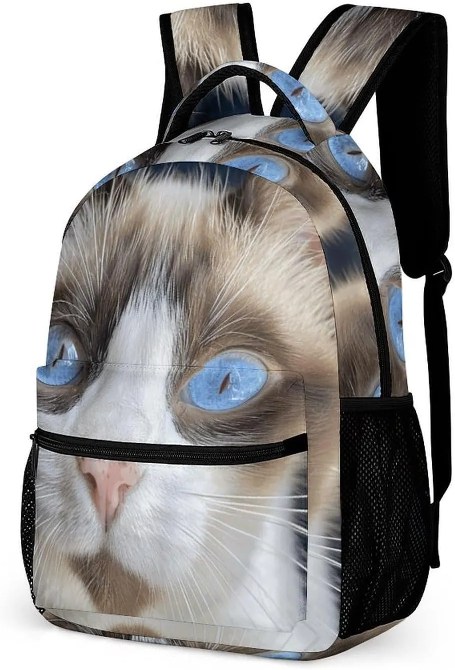 Backpack for Men Women Laptop Backpack A Tan Cat Casual Daypack Laptop Bag for Travel