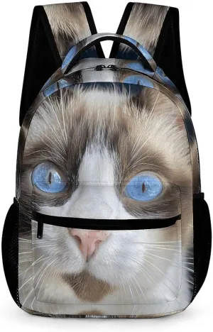 Backpack for Men Women Laptop Backpack A Tan Cat Casual Daypack Laptop Bag for Travel
