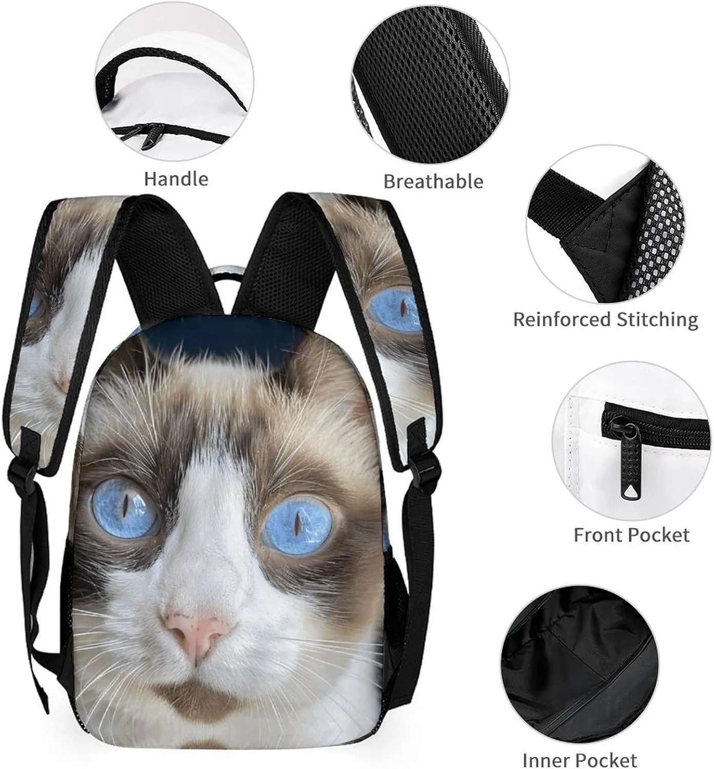 Backpack for Men Women Laptop Backpack A Tan Cat Casual Daypack Laptop Bag for Travel