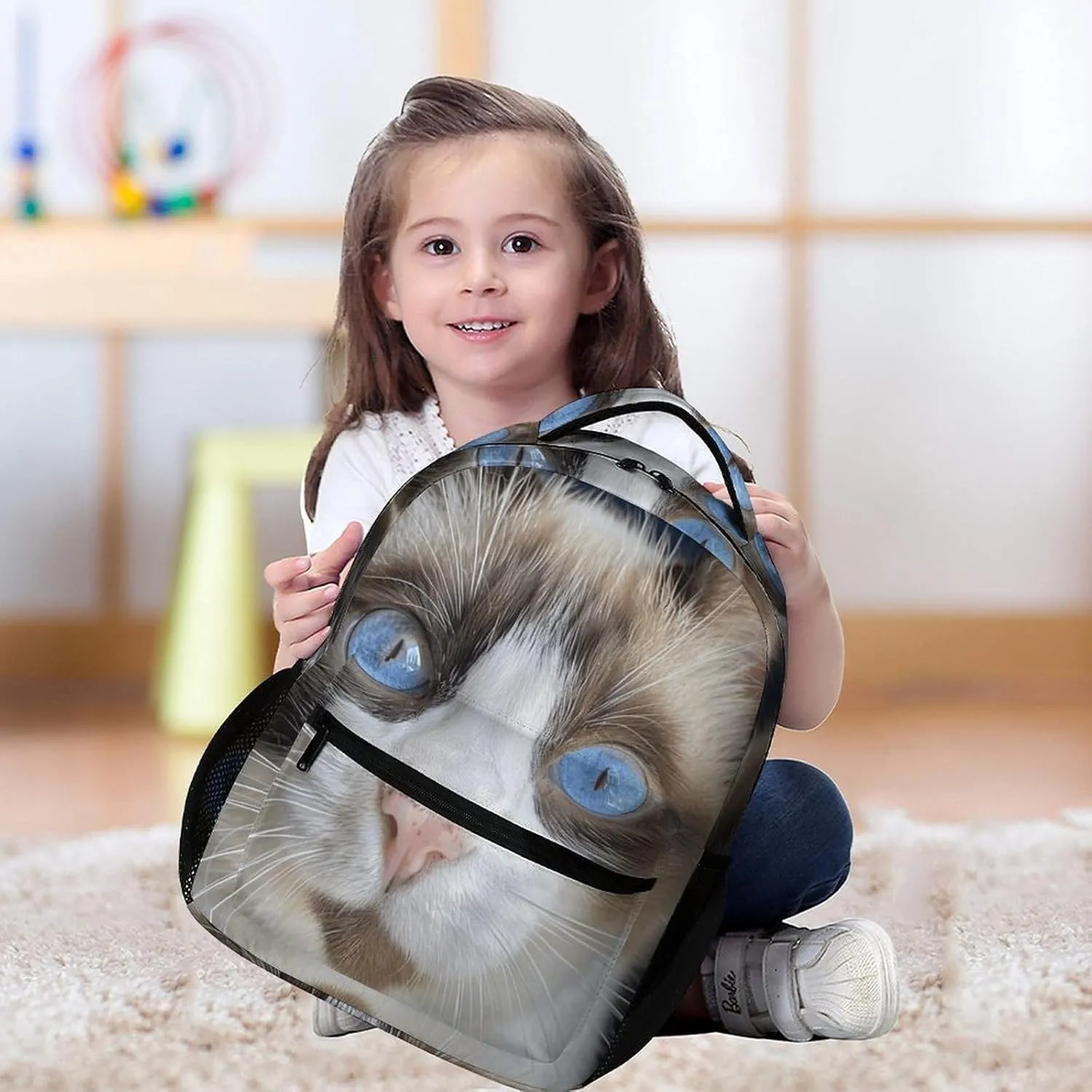 Backpack for Men Women Laptop Backpack A Tan Cat Casual Daypack Laptop Bag for Travel