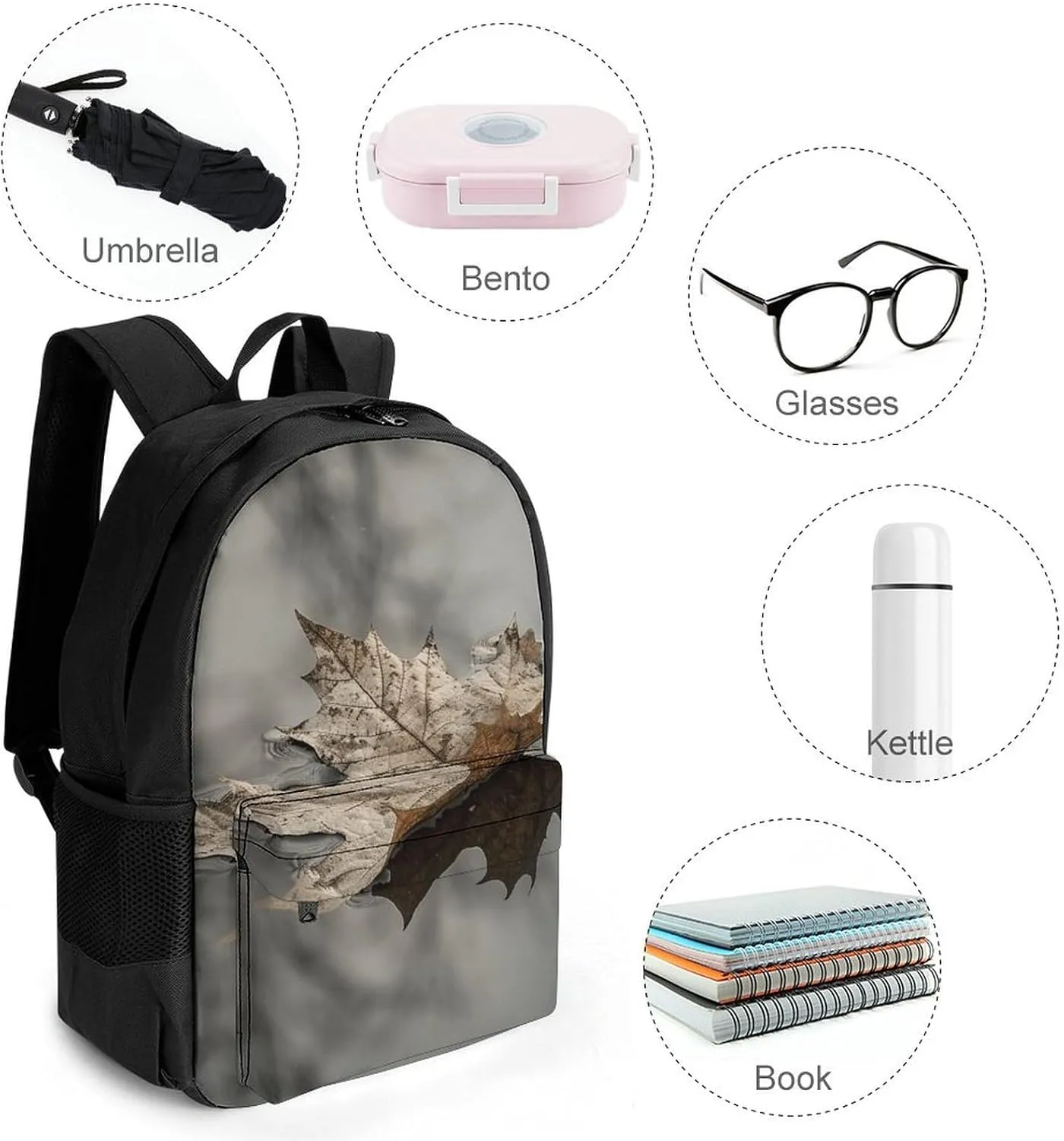Backpack for Men Women Laptop Backpack An Old Withered Leaf Casual Daypack Laptop Bag for Travel