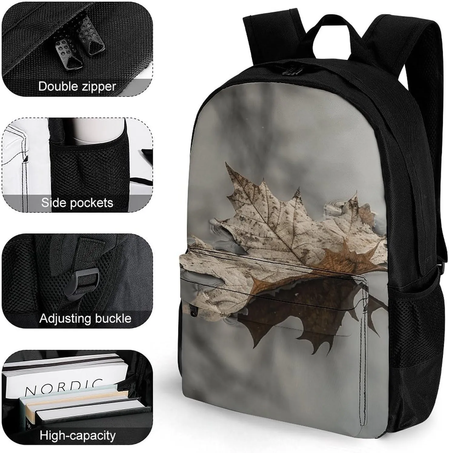 Backpack for Men Women Laptop Backpack An Old Withered Leaf Casual Daypack Laptop Bag for Travel