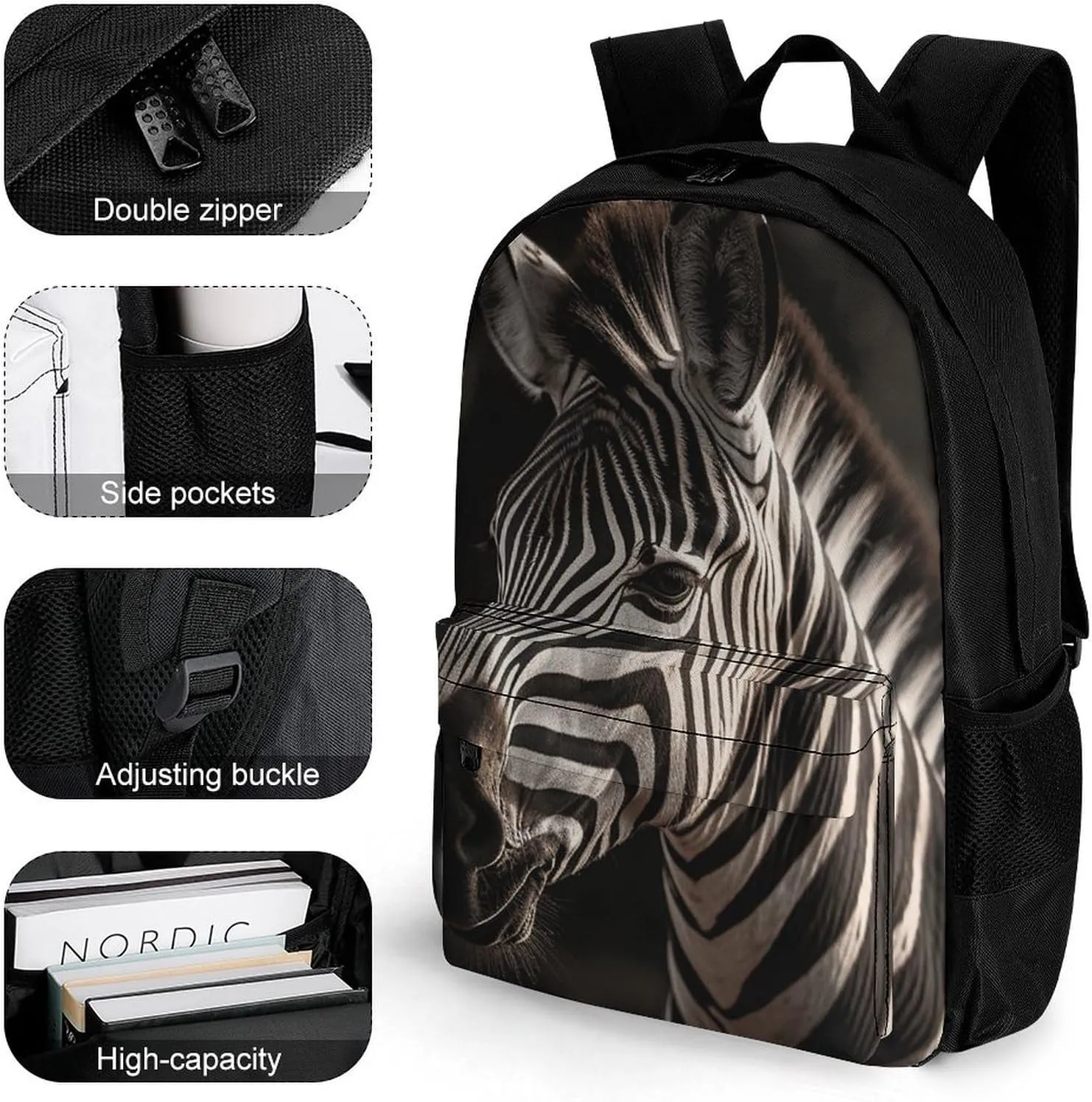 Backpack for Men Women Laptop Backpack Animal Photos Casual Daypack Laptop Bag for Travel