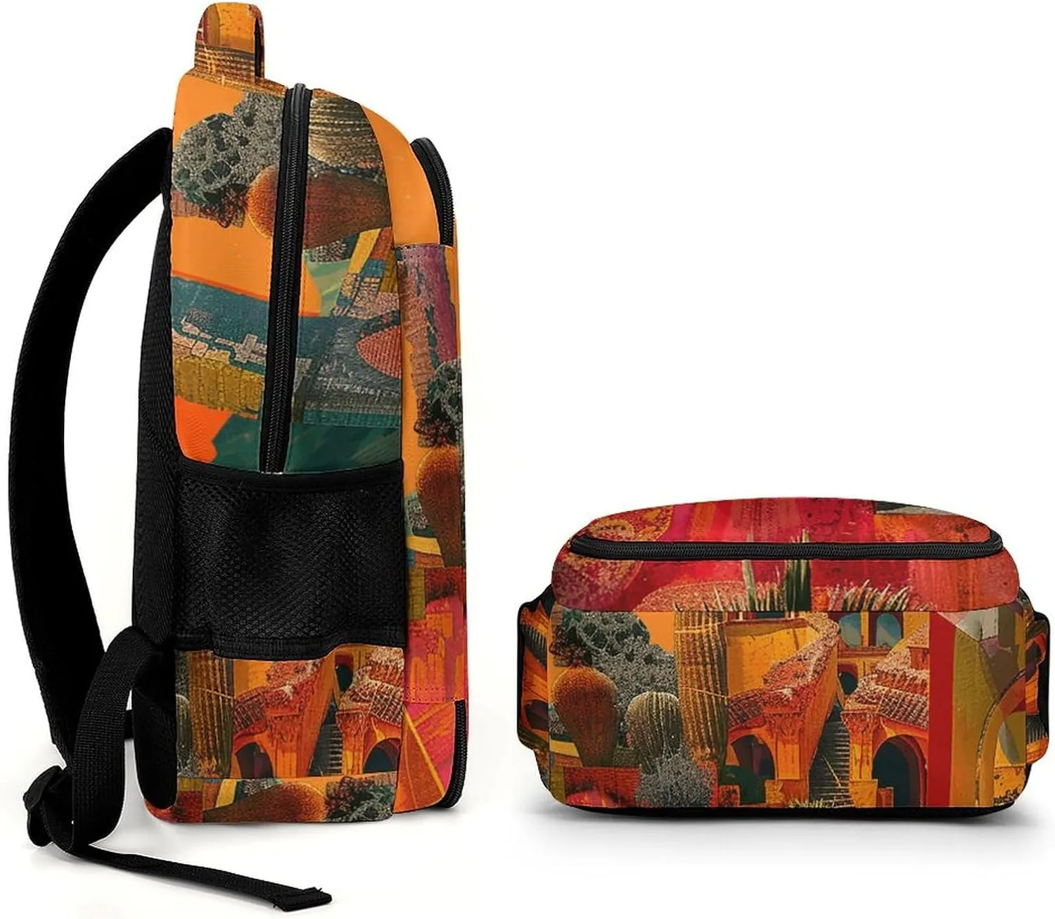 Backpack for Men Women Laptop Backpack Artistic Color Collage Casual Daypack Laptop Bag for Travel