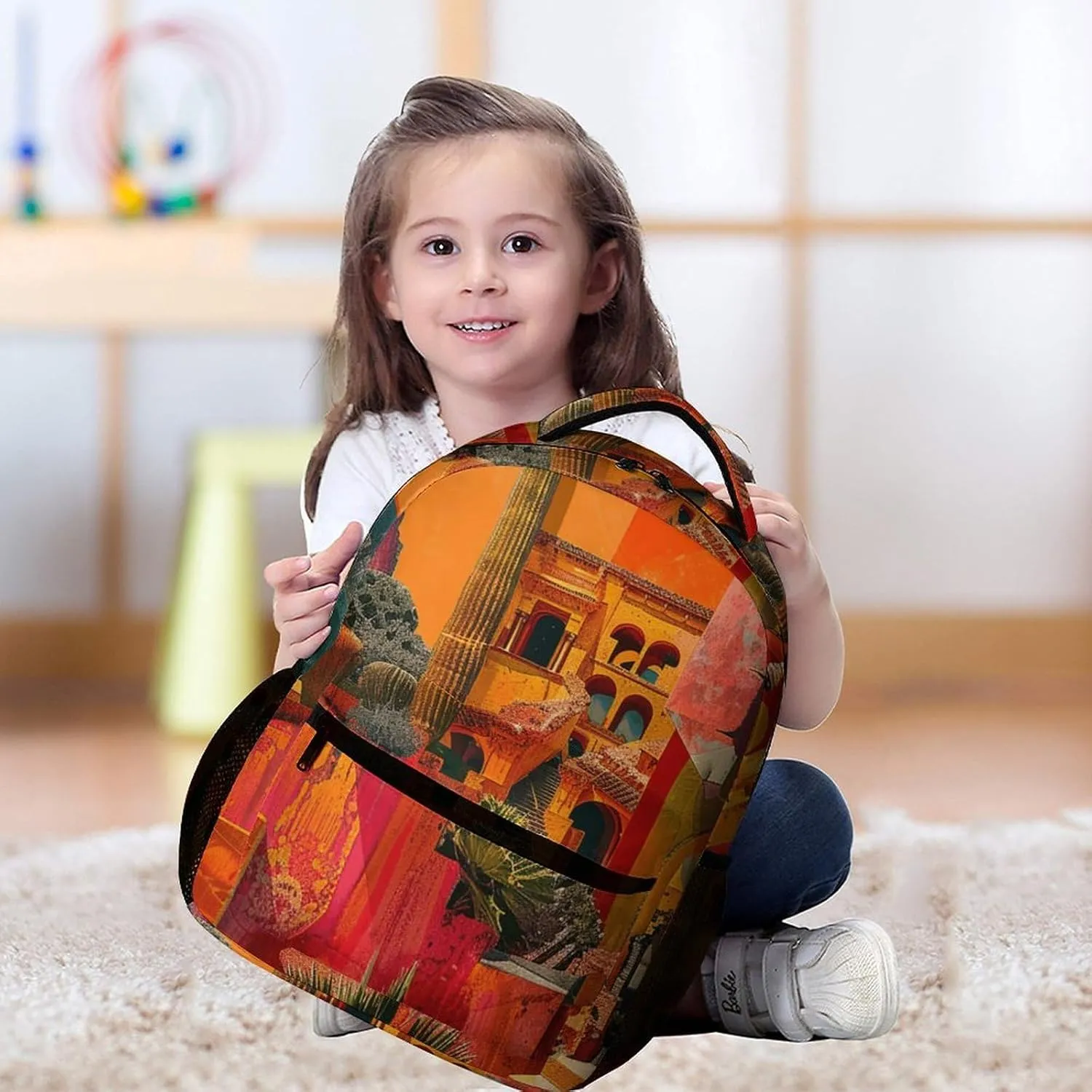 Backpack for Men Women Laptop Backpack Artistic Color Collage Casual Daypack Laptop Bag for Travel