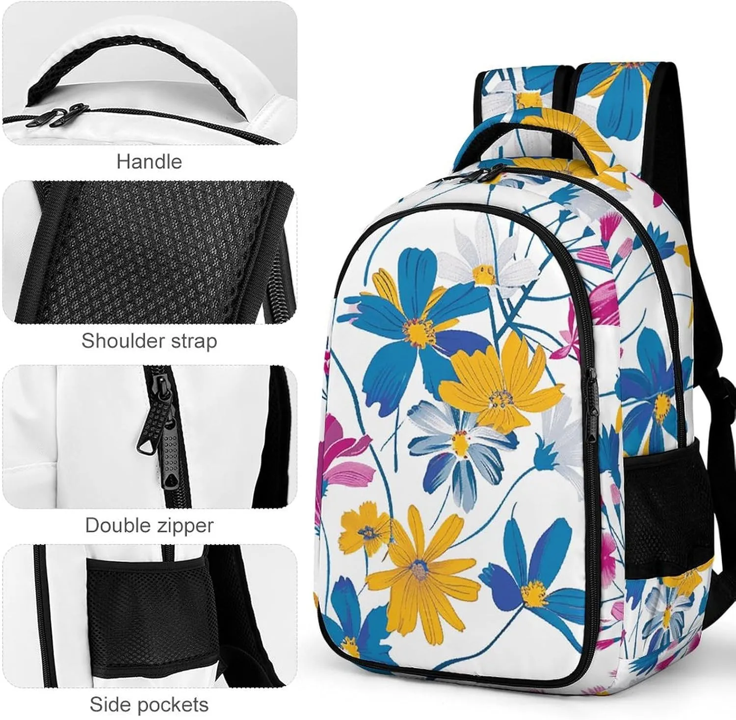 Backpack for Men Women Laptop Backpack Charming Petal Style Casual Daypack Laptop Bag for Travel