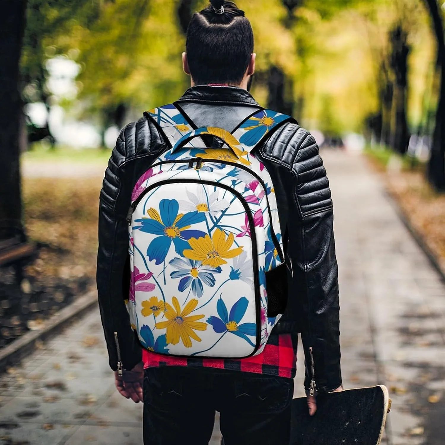 Backpack for Men Women Laptop Backpack Charming Petal Style Casual Daypack Laptop Bag for Travel