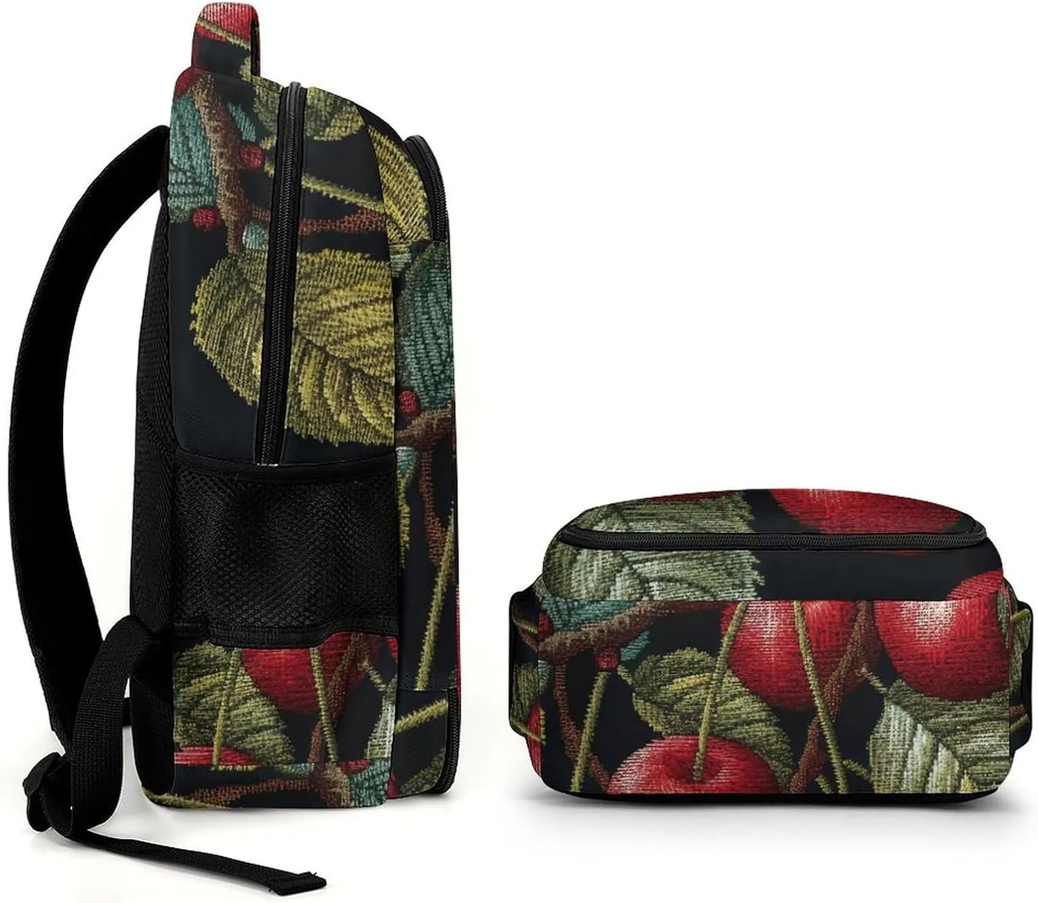 Backpack for Men Women Laptop Backpack Cherry Embroidery Casual Daypack Laptop Bag for Travel