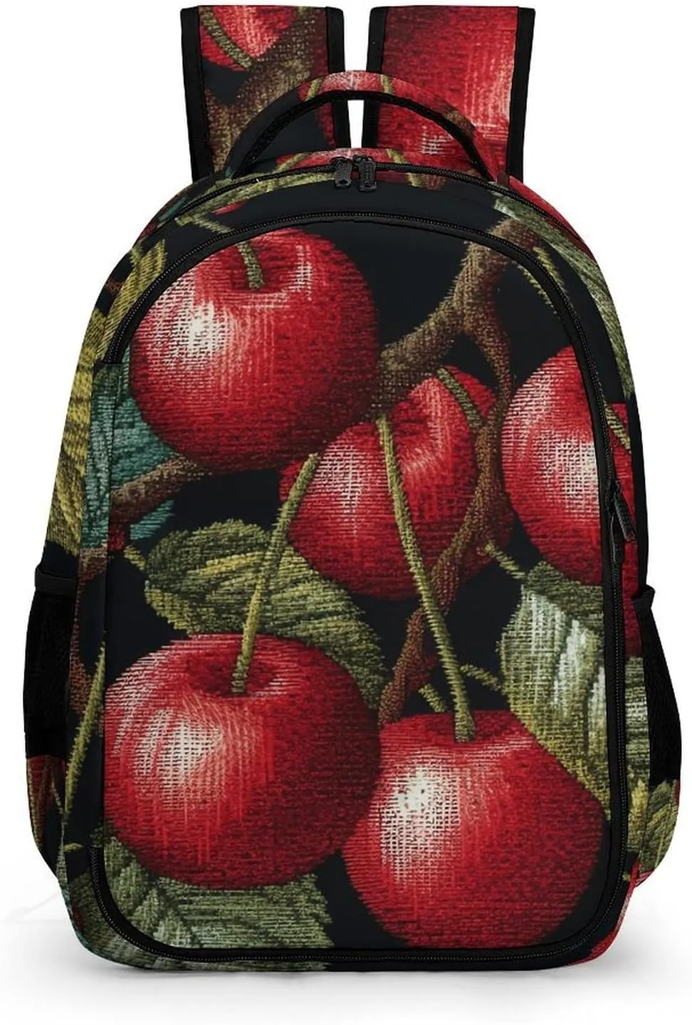 Backpack for Men Women Laptop Backpack Cherry Embroidery Casual Daypack Laptop Bag for Travel