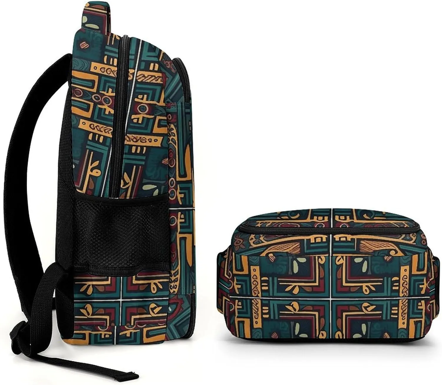 Backpack for Men Women Laptop Backpack Cyan And Red Casual Daypack Laptop Bag for Travel
