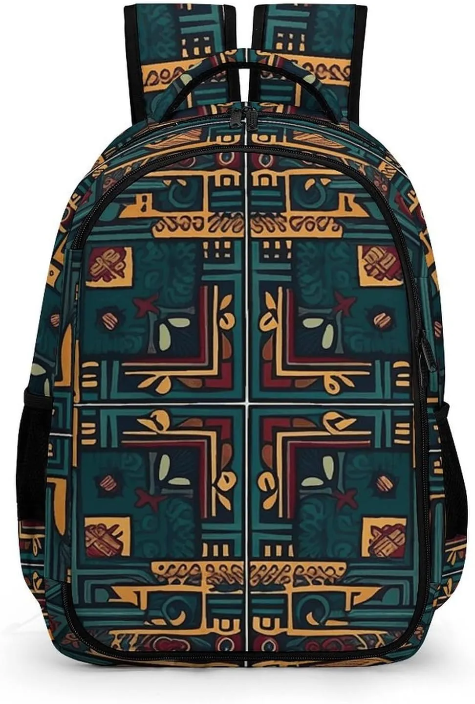 Backpack for Men Women Laptop Backpack Cyan And Red Casual Daypack Laptop Bag for Travel