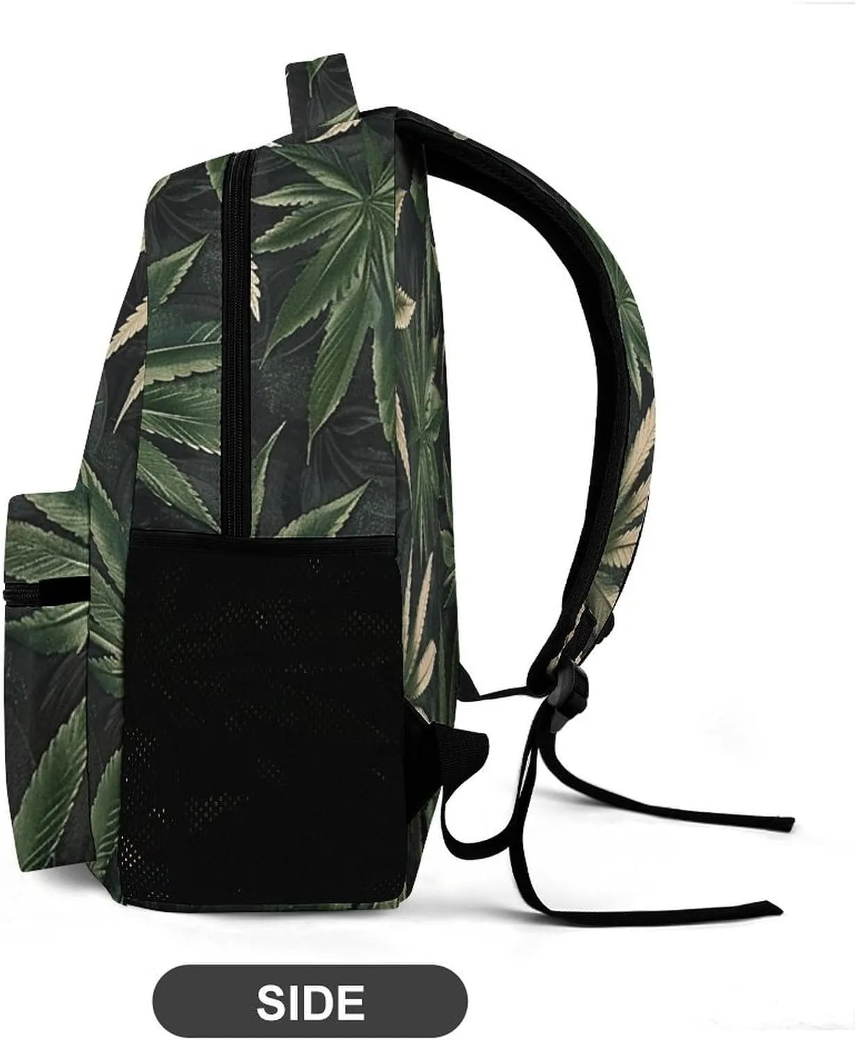 Backpack for Men Women Laptop Backpack Dark Green Leaves Casual Daypack Laptop Bag for Travel