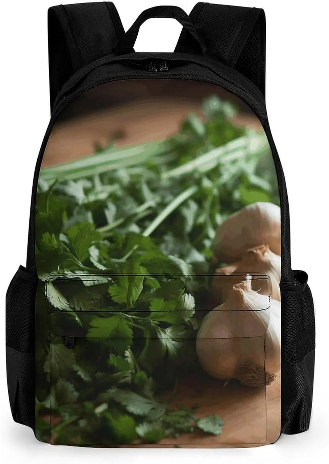 Backpack for Men Women Laptop Backpack Garlic And Cilantro Casual Daypack Laptop Bag for Travel, 42x30.5cm
