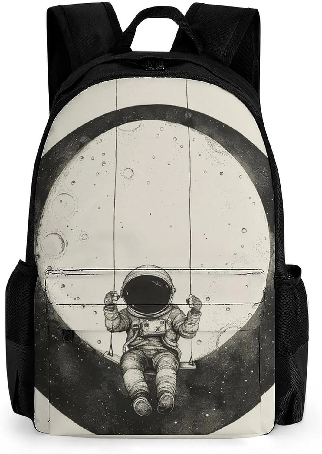 Backpack for Men Women Laptop Backpack On The Moon Swing Casual Daypack Laptop Bag for Travel