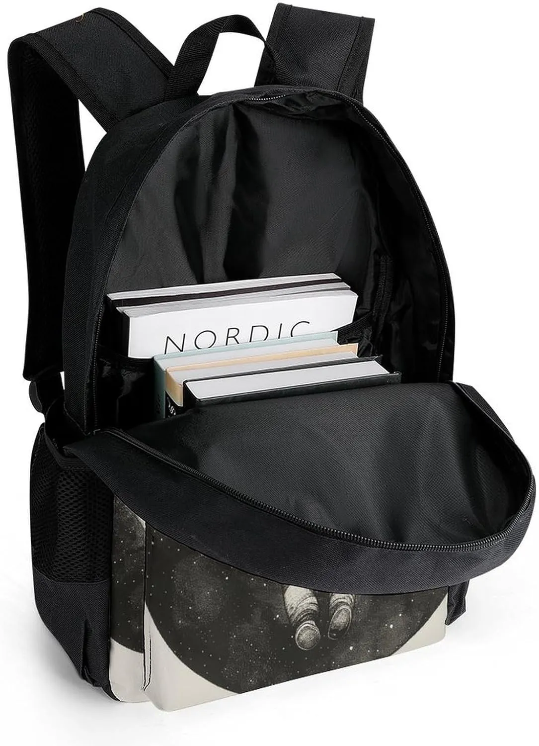 Backpack for Men Women Laptop Backpack On The Moon Swing Casual Daypack Laptop Bag for Travel