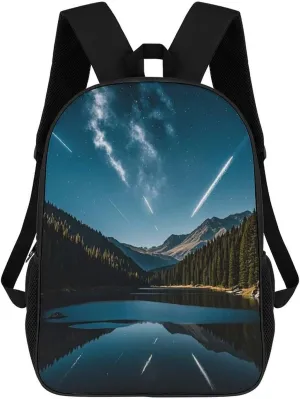 Backpack for Men Women Meteors in The Night Sky Laptop Backpack Classical Basic Backpack Casual Daypack