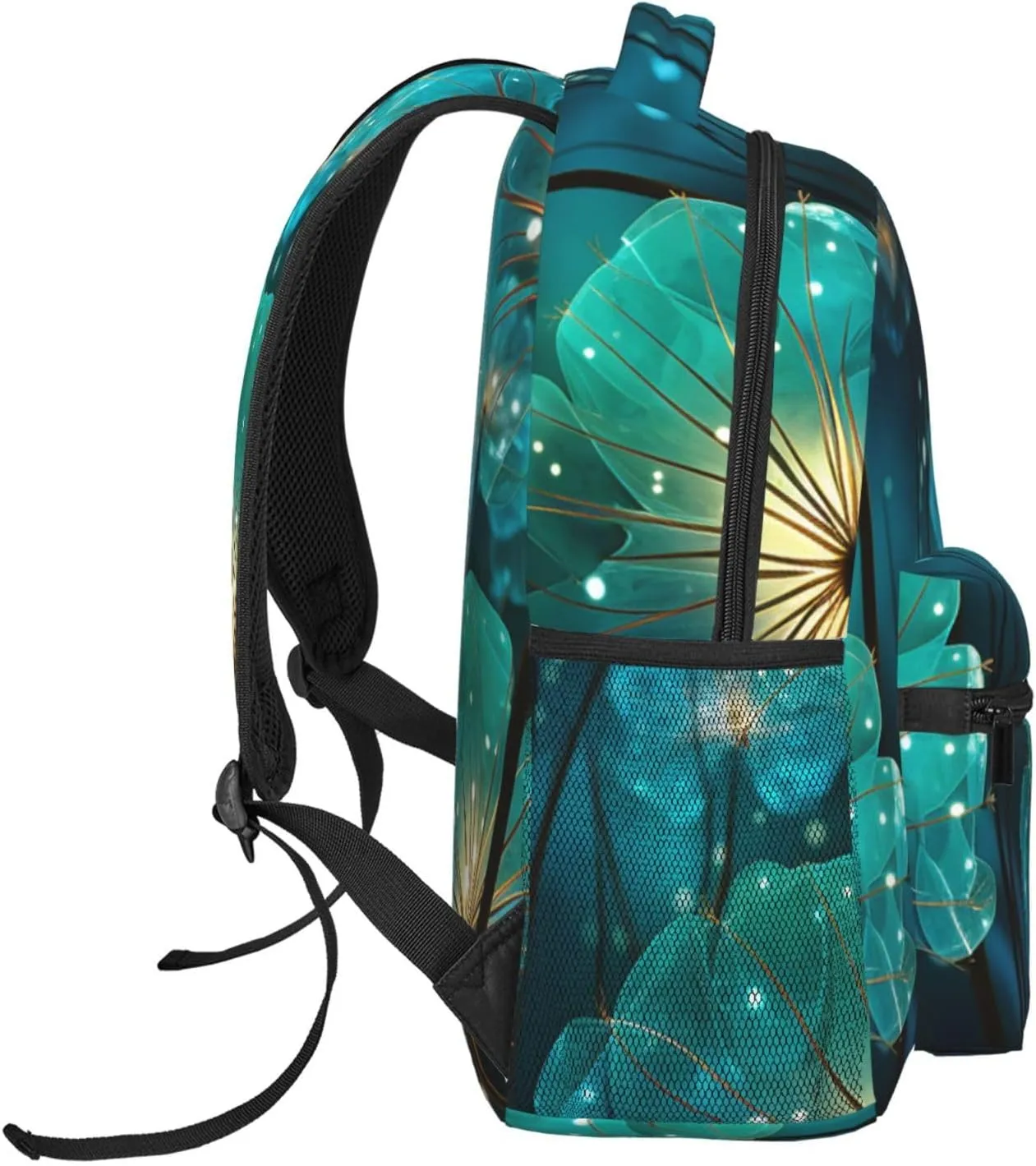 Backpack for Women Men's Casual Daypack Dog Catching Pheasant Hiking Rucksack Outdoor Travel Bag, Unreal Flower, One Size