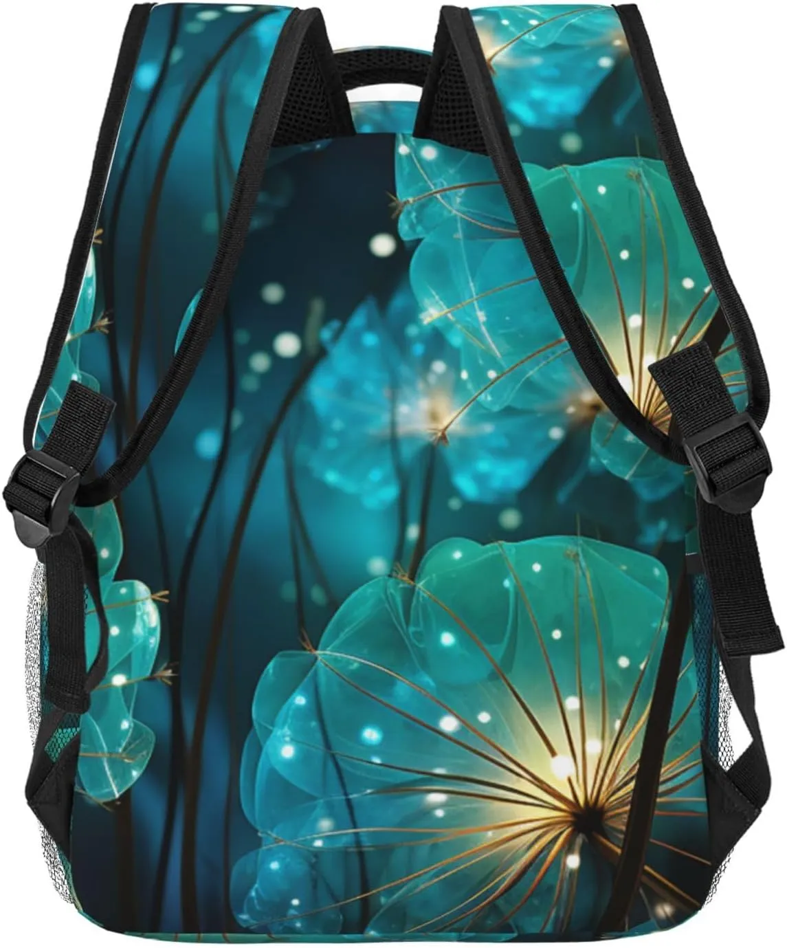 Backpack for Women Men's Casual Daypack Dog Catching Pheasant Hiking Rucksack Outdoor Travel Bag, Unreal Flower, One Size