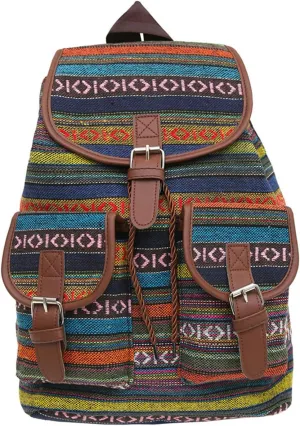 Backpack For Women,Vintage Ethnic Shoulder Handbag Boho Casual Backpack Purse,Shoulder Bag For Work,Leisure,Shopping,Travel (Gelb)