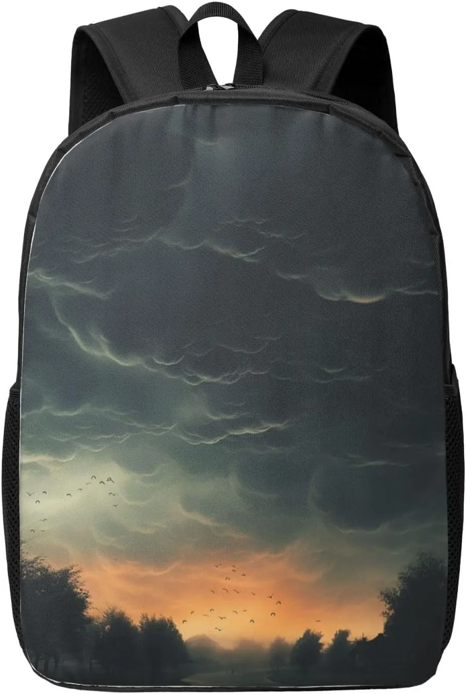 Backpack Overcast Travel Casual Laptop Backpack 17 inch Waterproof Hiking Daypack for Men Women, Black, One Size
