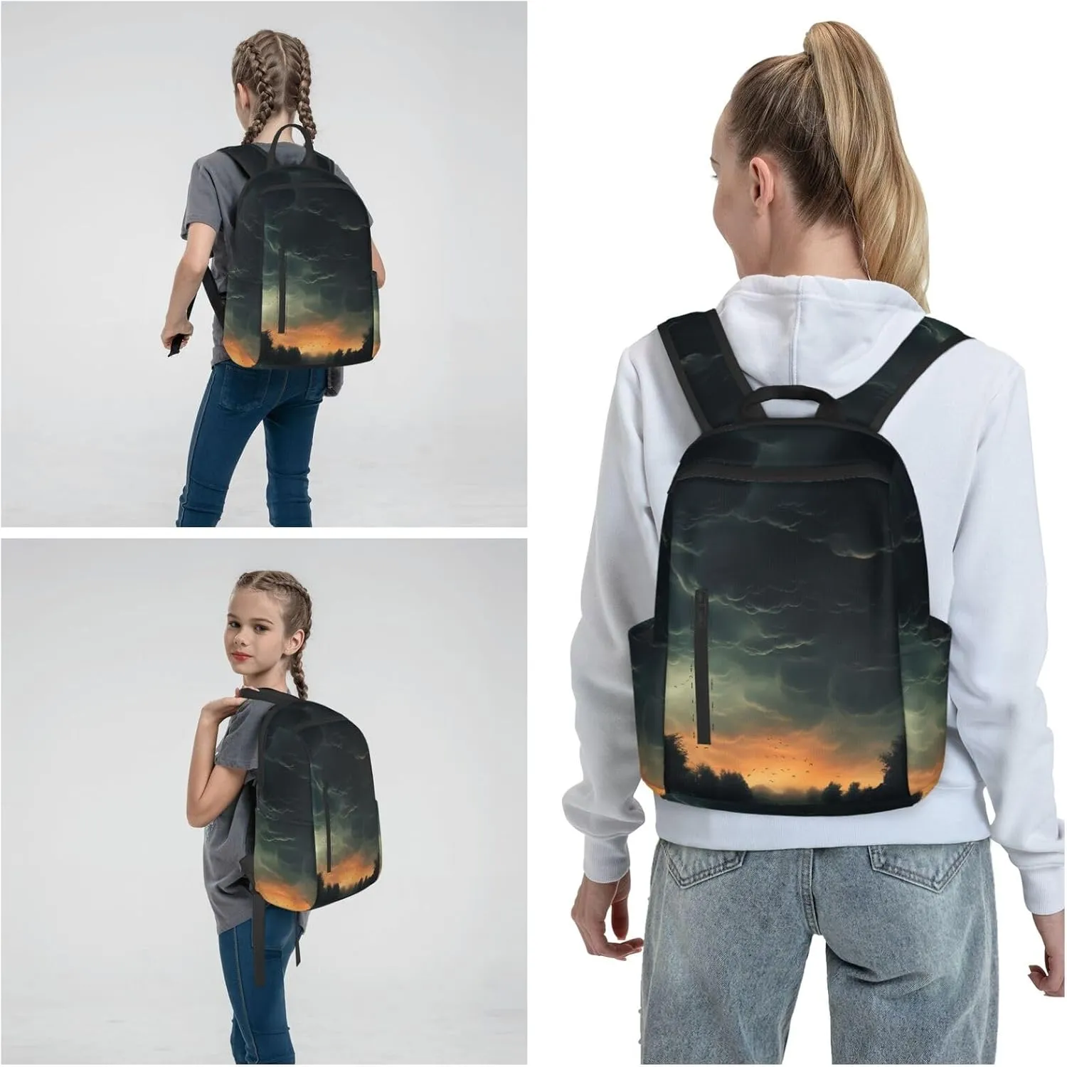 Backpack Overcast Travel Casual Laptop Backpack Adjustable Hiking Daypack for Men Women