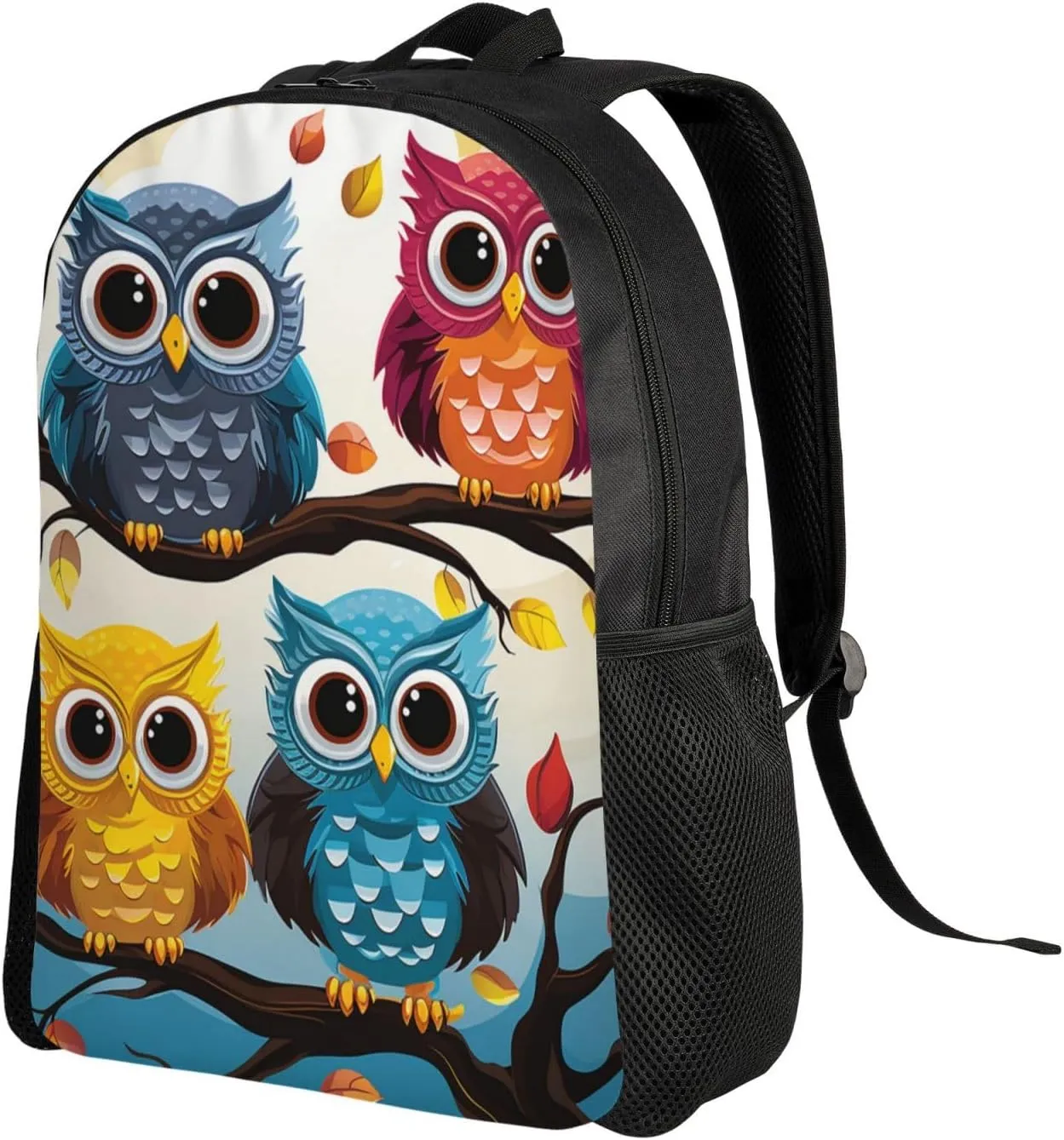 Backpack Owls On Tree Branches Travel Casual Laptop Backpack Waterproof Hiking Daypack For Men Women