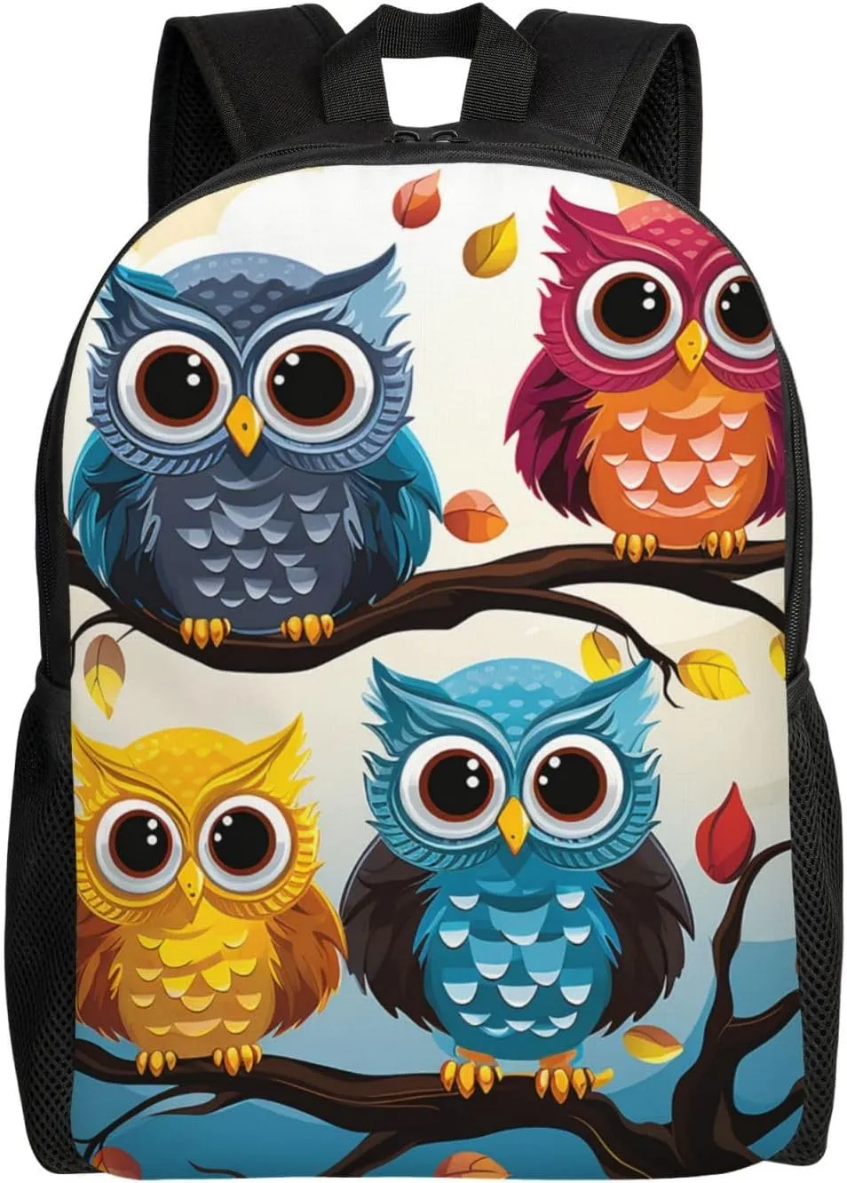 Backpack Owls On Tree Branches Travel Casual Laptop Backpack Waterproof Hiking Daypack For Men Women
