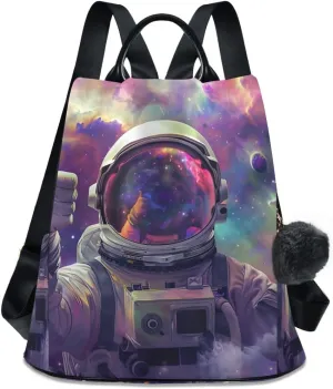 Backpack Purse for Women Fashion Travel Anti-theft Astronaut Thumbs-up Daypack Casual Shoulder Bag Medium Size