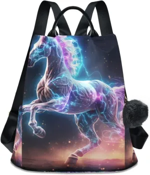 Backpack Purse for Women Fashion Travel Anti-theft Horse Myth 2 Daypack Casual Shoulder Bag Medium Size