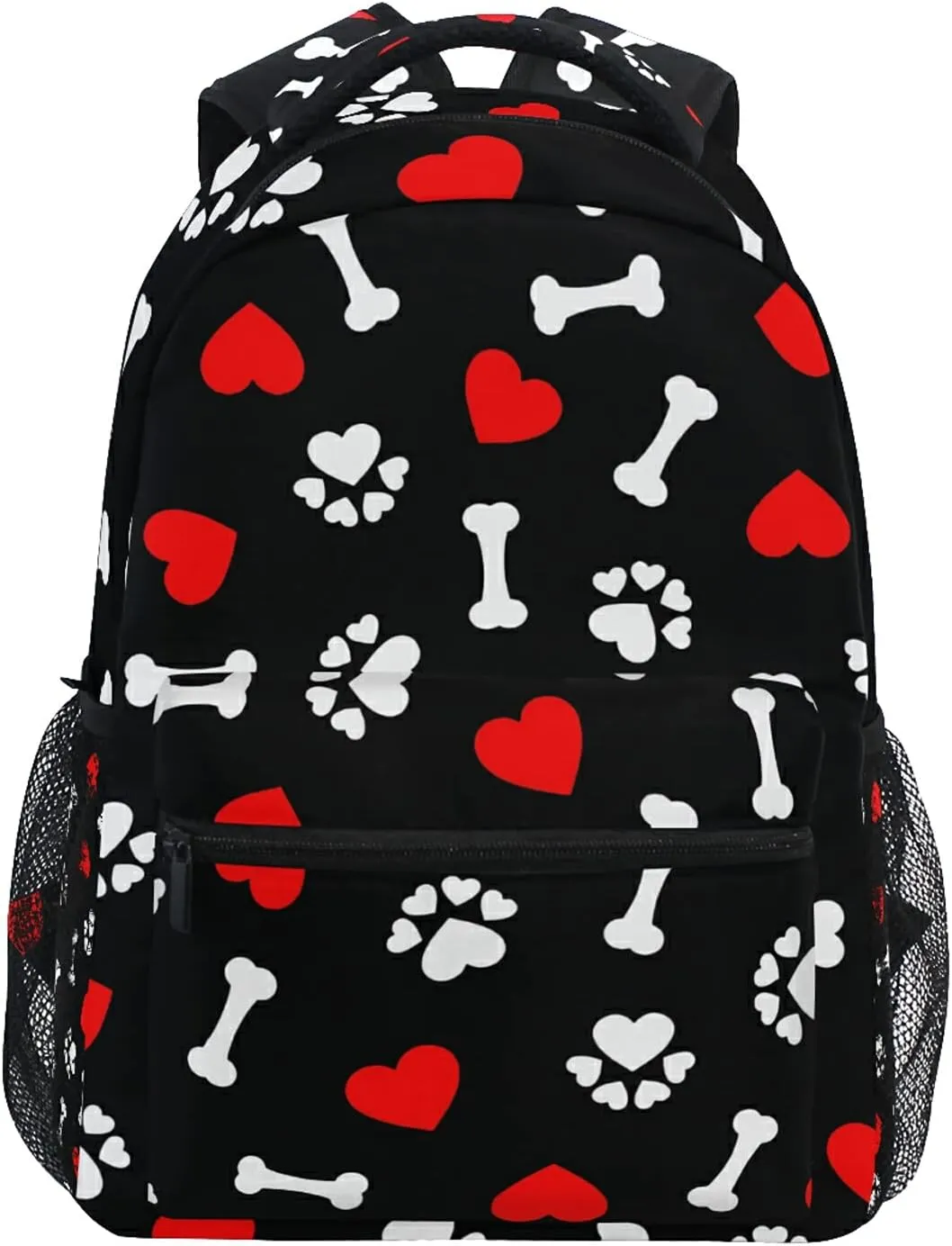 Backpack Travel Dog Paw Print Bone School Bookbags Shoulder Laptop Daypack College Bag for Womens Mens Boys Girls