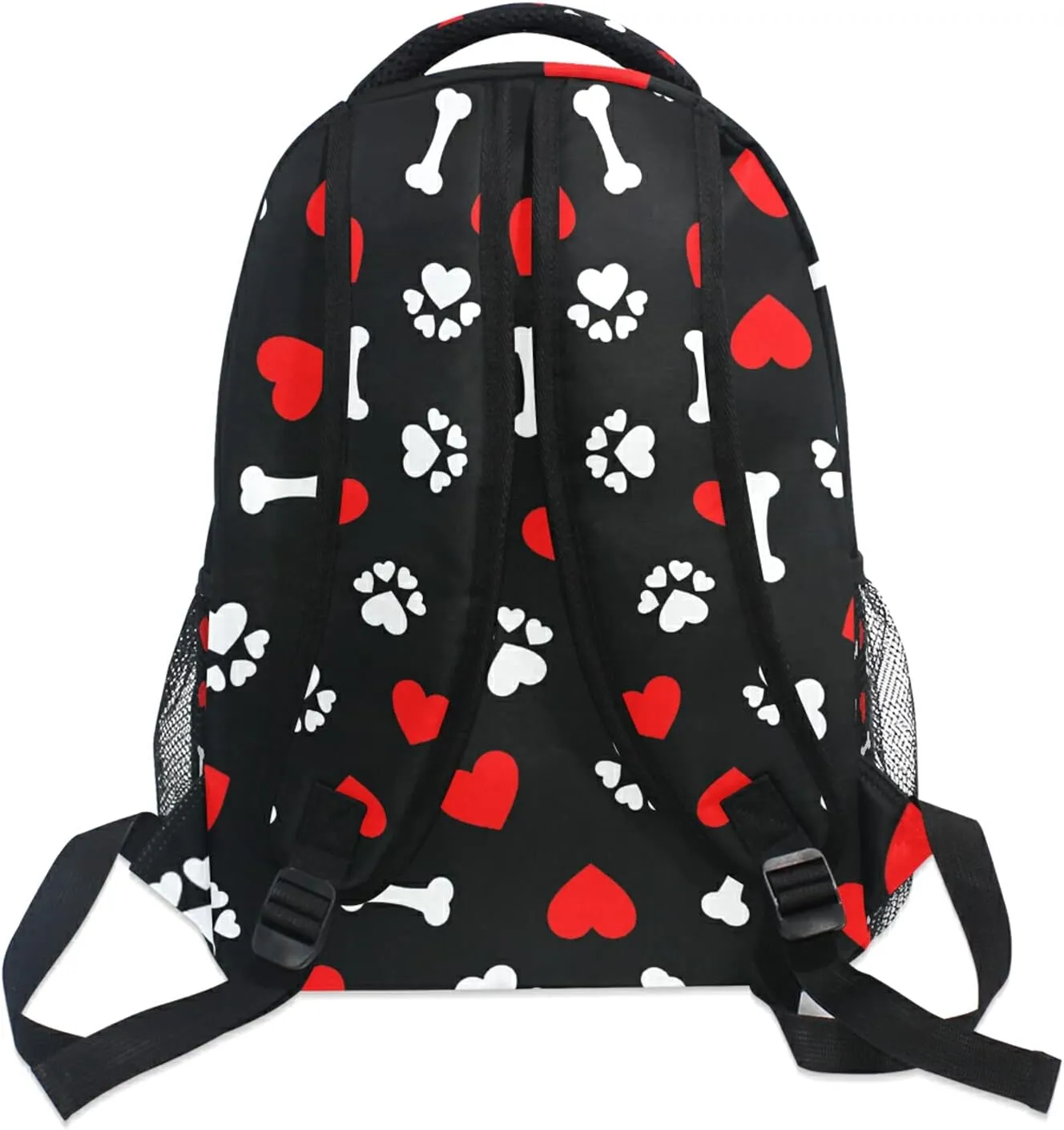 Backpack Travel Dog Paw Print Bone School Bookbags Shoulder Laptop Daypack College Bag for Womens Mens Boys Girls