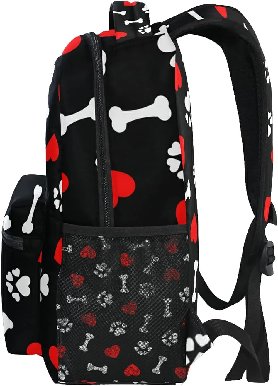Backpack Travel Dog Paw Print Bone School Bookbags Shoulder Laptop Daypack College Bag for Womens Mens Boys Girls
