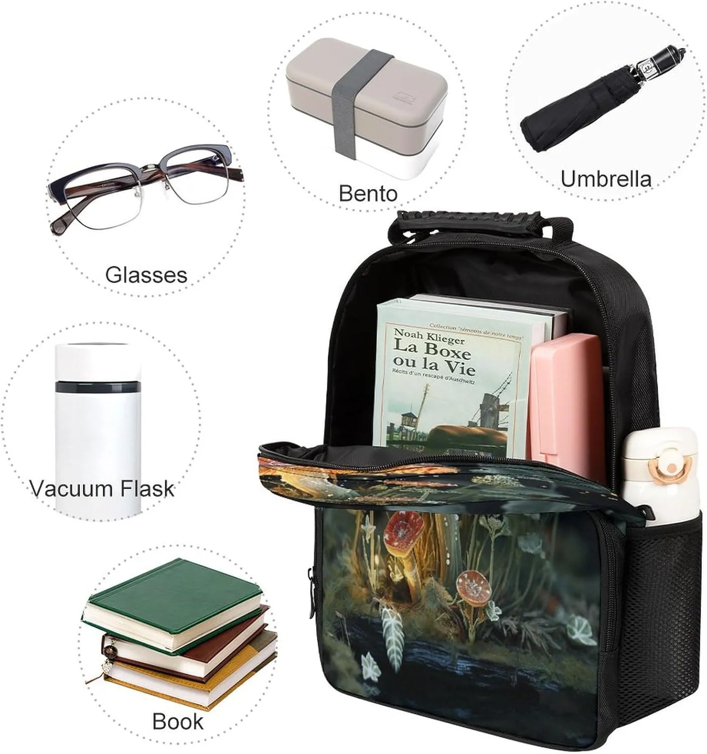 Backpacks Butterfly Mushroom Travel Bag Business Work Laptop Backpack