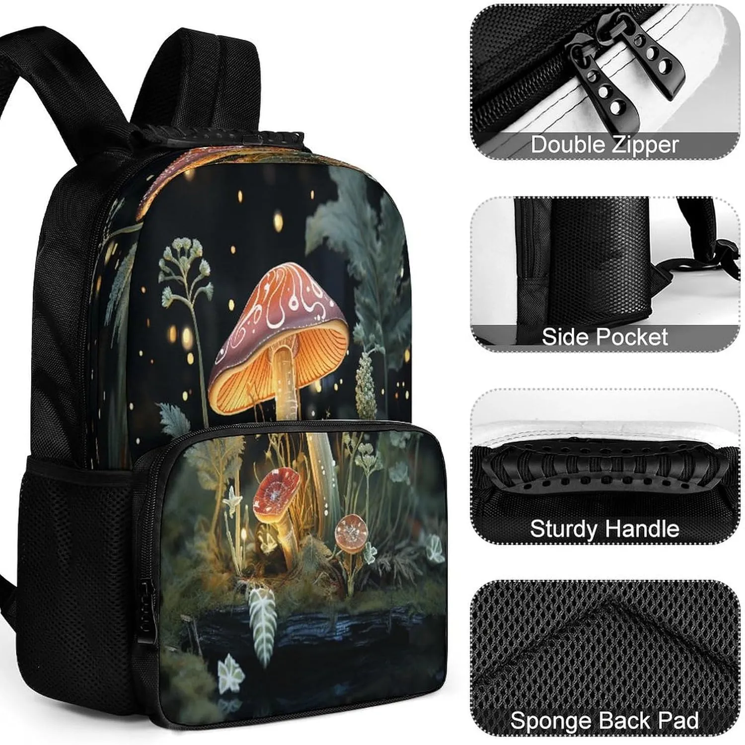 Backpacks Butterfly Mushroom Travel Bag Business Work Laptop Backpack