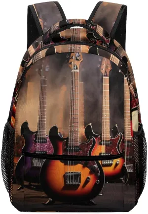 Backpacks Cool Electric Guitar Travel Bag Laptop Backpack Casual Daypack for Weekender Business Hiking