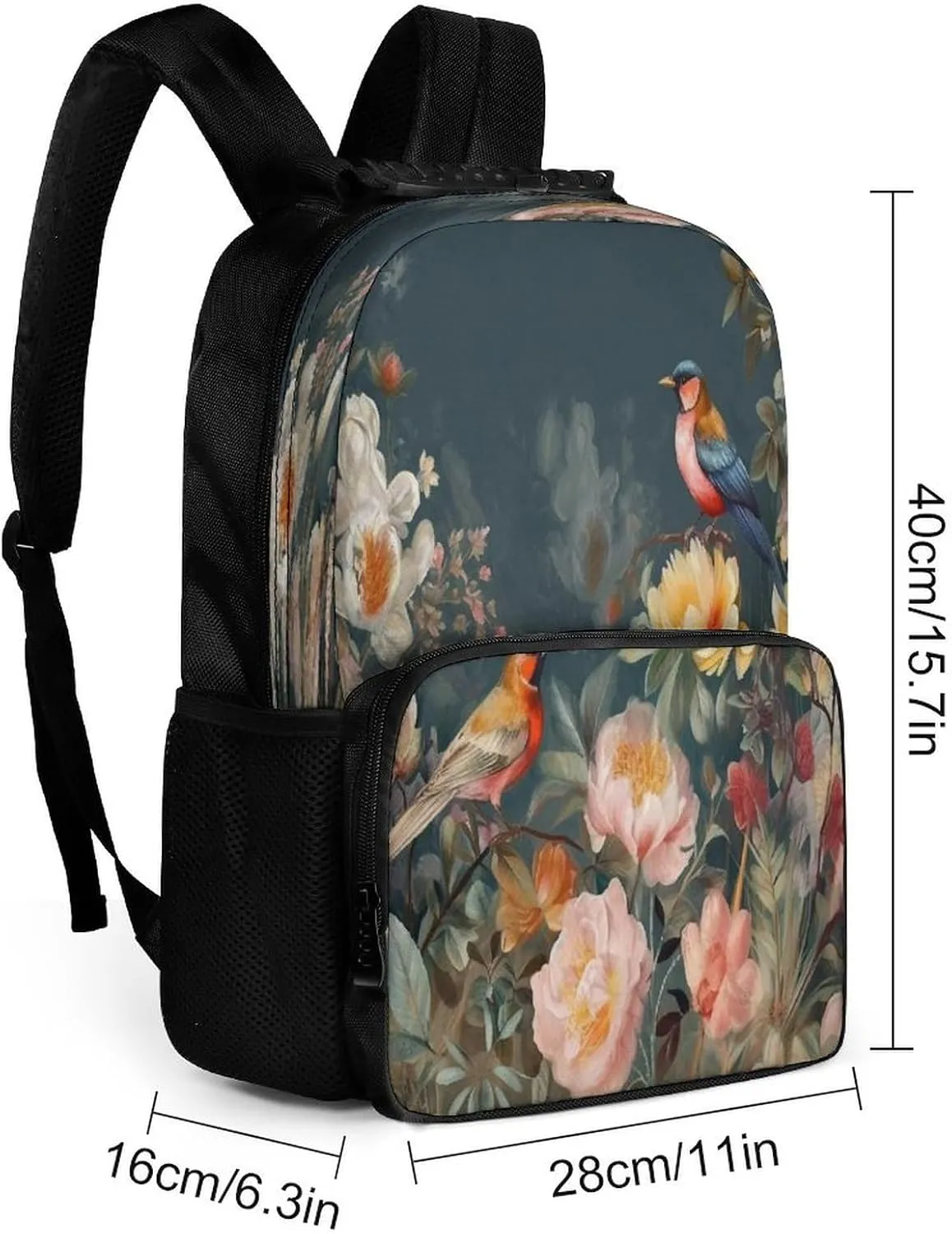 Backpacks Flowers Birds Travel Bag Business Work Laptop Backpack