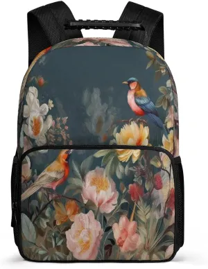 Backpacks Flowers Birds Travel Bag Business Work Laptop Backpack
