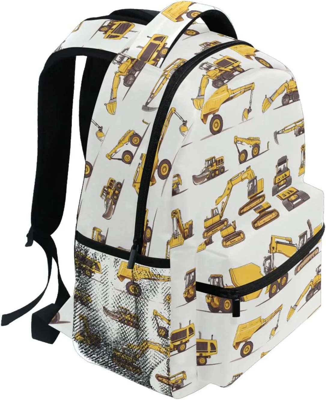 Backpacks for Men and Women Fashion Backpack with Chest Strap for College Work Construction Vehicles