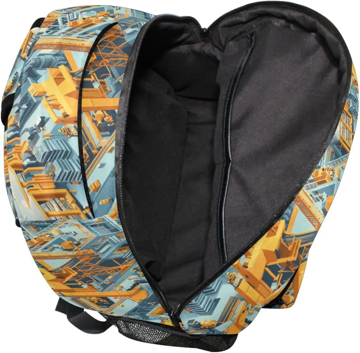 Backpacks for Men Women Fashion Stylish Travel Bags with Chest Strap for Travel Trip Plant Building Bulldozer Tower Crane