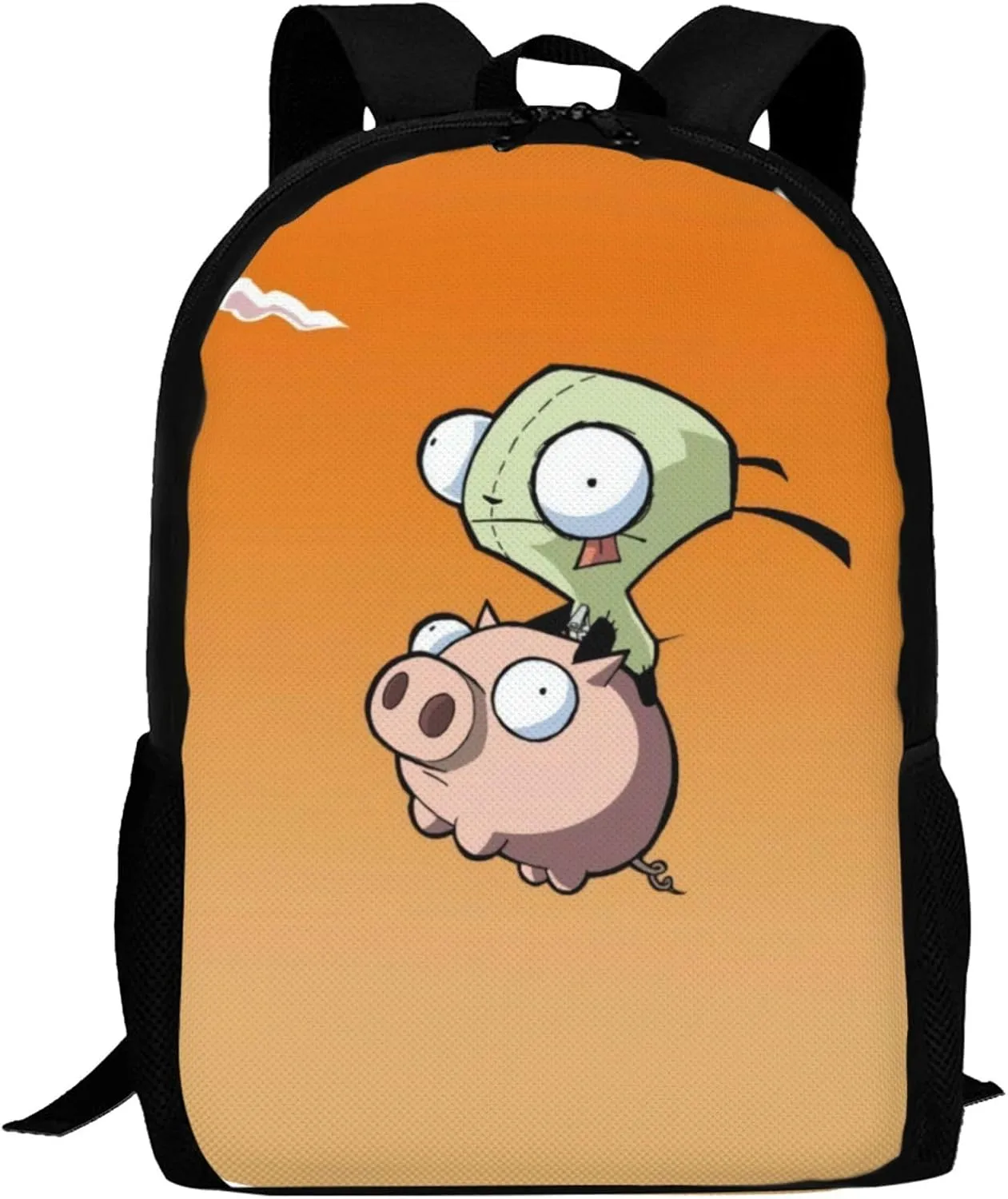 Backpacks Invader Anime Zim Adjustable Laptop Backpack Double Shoulder Bag for Women Men Climbing Shopping Work