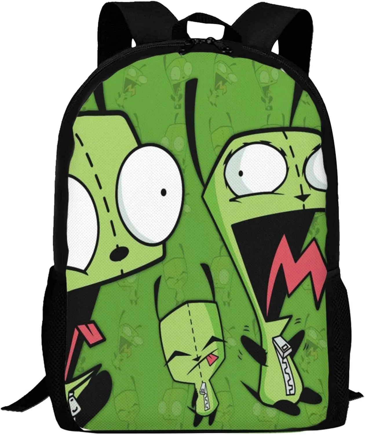 Backpacks Invader Anime Zim Adjustable Laptop Backpack Double Shoulder Bag for Women Men Climbing Shopping Work