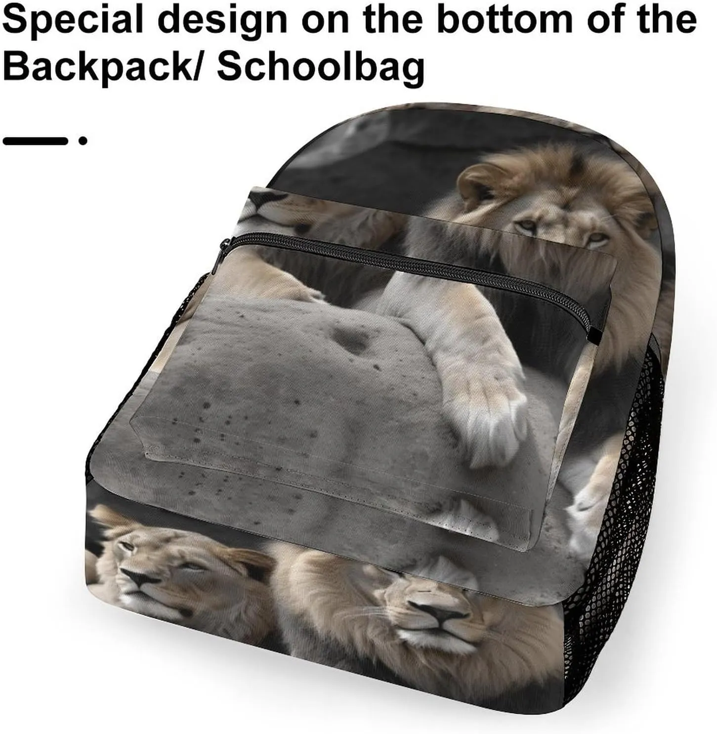 Backpacks Male And Female Lions Travel Bag Laptop Backpack Casual Daypack for Weekender Business Hiking