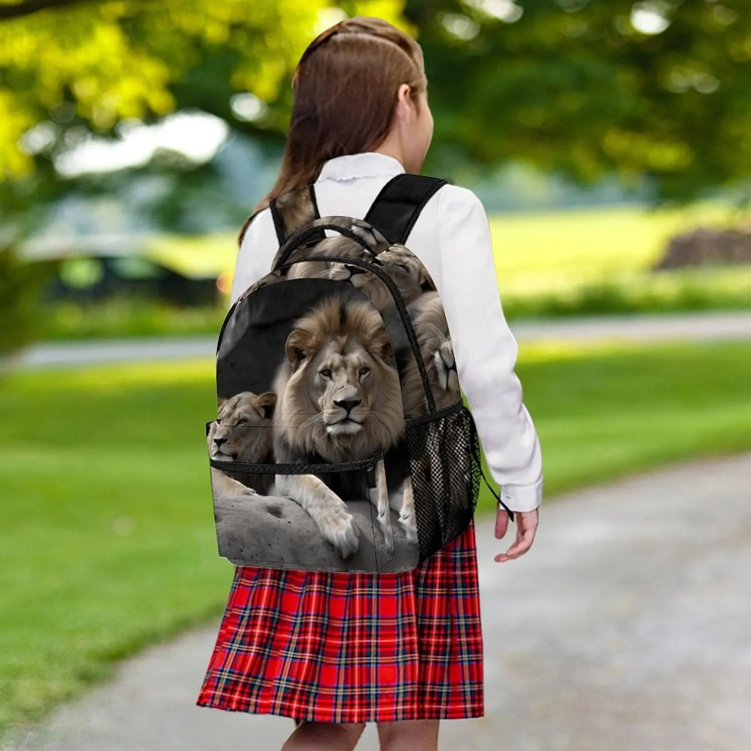 Backpacks Male And Female Lions Travel Bag Laptop Backpack Casual Daypack for Weekender Business Hiking