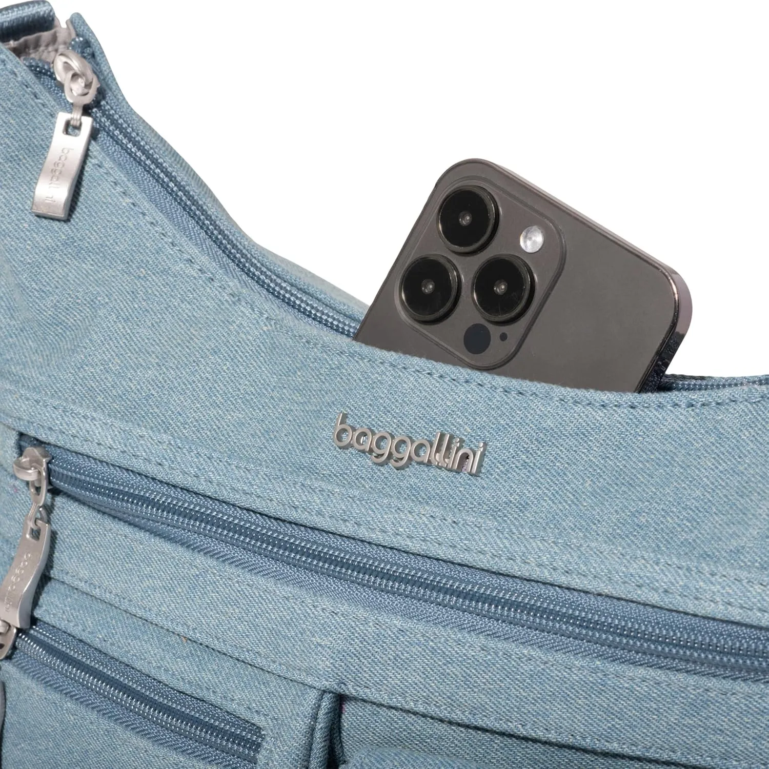 Baggallini Modern Everywhere Crossbody Women 11x9x4.5 RFID Hobo Bag