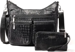 Baggallini Modern Everywhere Crossbody Women 11x9x4.5 RFID Hobo Bag