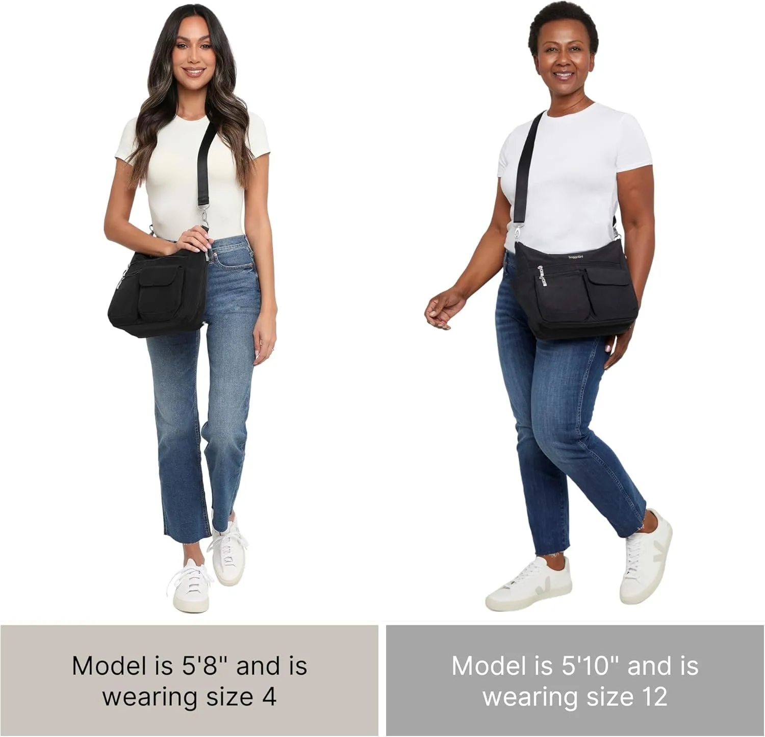 Baggallini Modern Everywhere Crossbody Women 11x9x4.5 RFID Hobo Bag